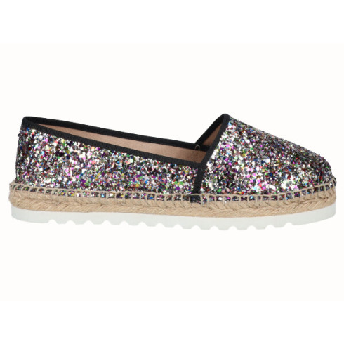 Viguera Alpargata Plana Con Eva Glitter Multi