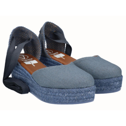 Viguera Alpargata Plataforma Yute Jeans Cintas