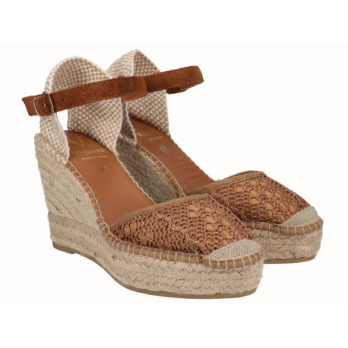 Viguera Alpargata Valenciana Cuña Alta Yute Cuero