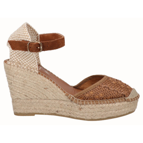 viguera Alpargata Valenciana Cuña Alta Yute Cuero
