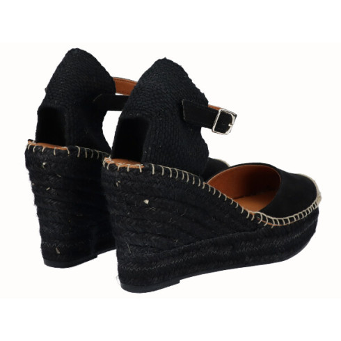 Viguera Alpargata Valenciana Cuña Alta Yute Negro