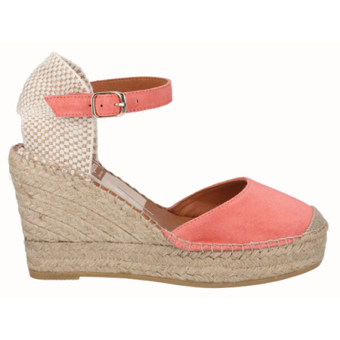 Viguera Alpargata Valenciana Cuña Alta Yute Salmón