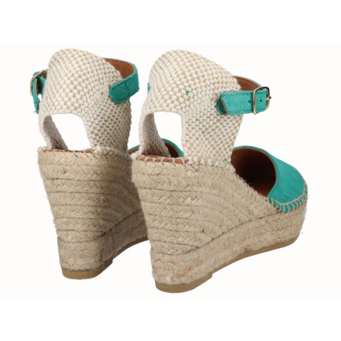 Viguera Alpargata Valenciana Cuña Alta Yute Verde