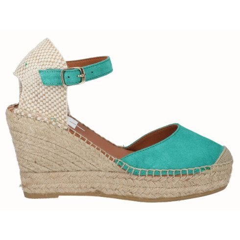 Viguera Alpargata Valenciana Cuña Alta Yute Verde