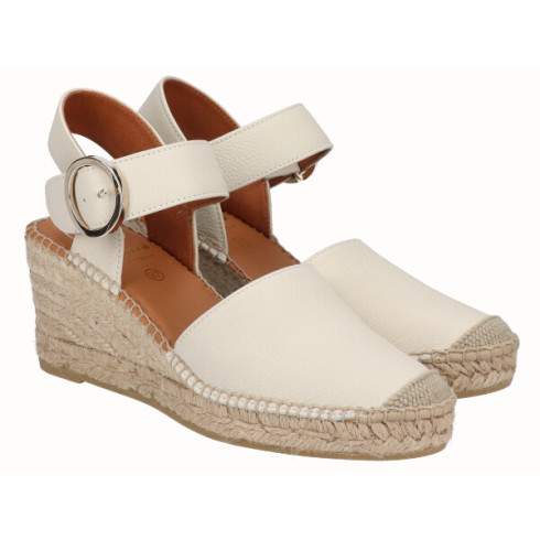 Viguera Alpargata Valenciana Cuña Media Beig