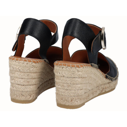 Viguera Alpargata Valenciana Cuña Media Negro