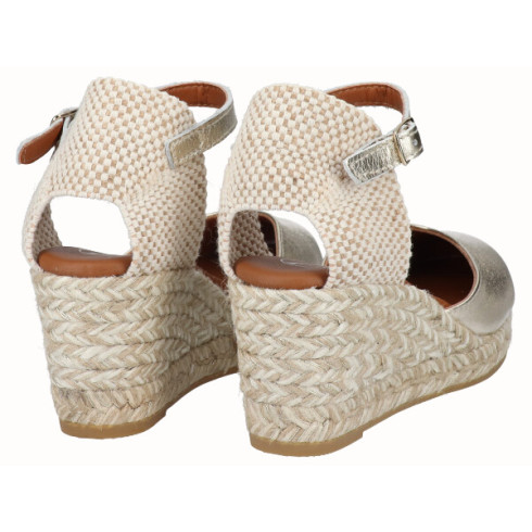 Viguera Alpargata Valenciana Cuña Media Oro