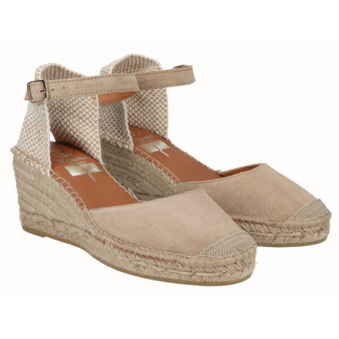 Viguera Alpargata Valenciana Cuña Media Yute Beig