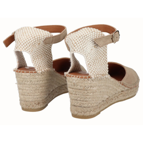 Viguera Alpargata Valenciana Cuña Media Yute Beig