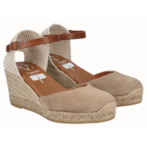 Viguera Alpargata Valenciana Cuña Media Yute Beig