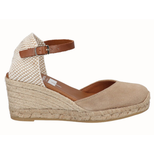 Viguera Alpargata Valenciana Cuña Media Yute Beig
