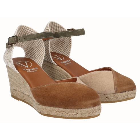 Viguera Alpargata Valenciana Cuña Media Yute Cuero