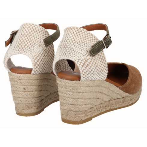 Viguera Alpargata Valenciana Cuña Media Yute Cuero