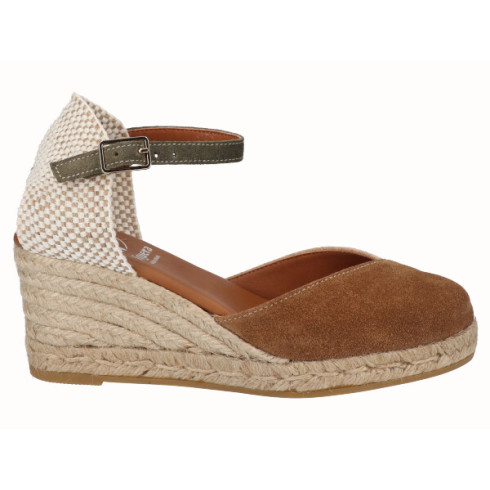 viguera Alpargata Valenciana Cuña Media Yute Cuero