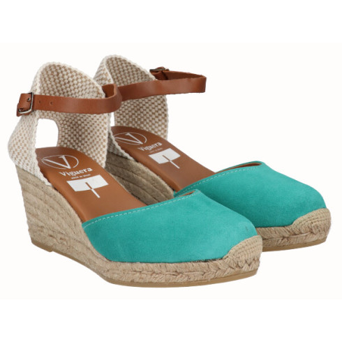 Viguera Alpargata Valenciana Cuña Media Yute Verde