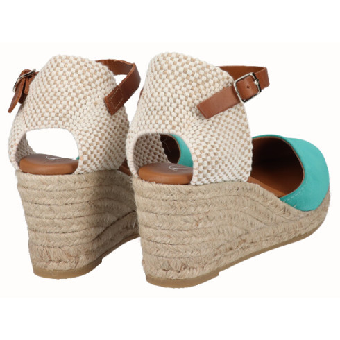 Viguera Alpargata Valenciana Cuña Media Yute Verde