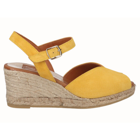 viguera Sandalia Cuña Media Yute Amarillo