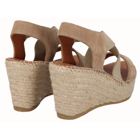 Viguera Sandalia Cuña Media Yute Beig