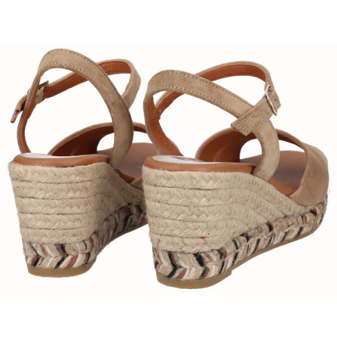 Viguera Sandalia Cuña Media Yute Beig