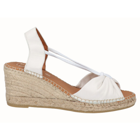 viguera Sandalia Cuña Media Yute Blanco