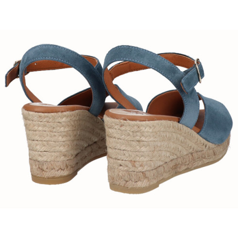 Viguera Sandalia Cuña Media Yute Jeans