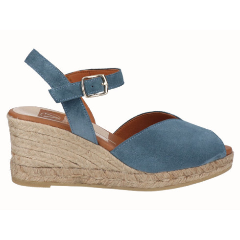 viguera Sandalia Cuña Media Yute Jeans