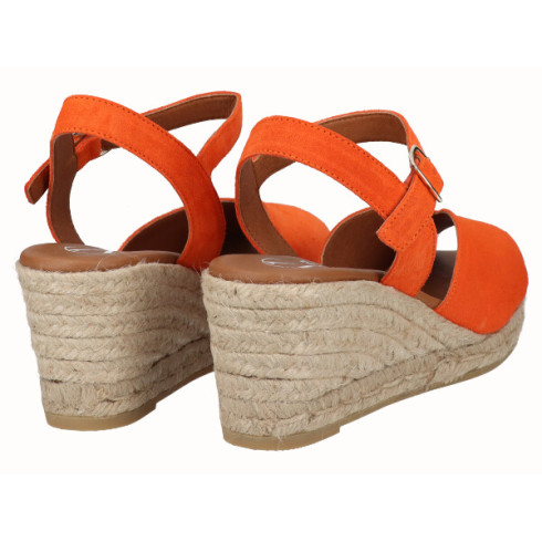 Viguera Sandalia Cuña Media Yute Naranja