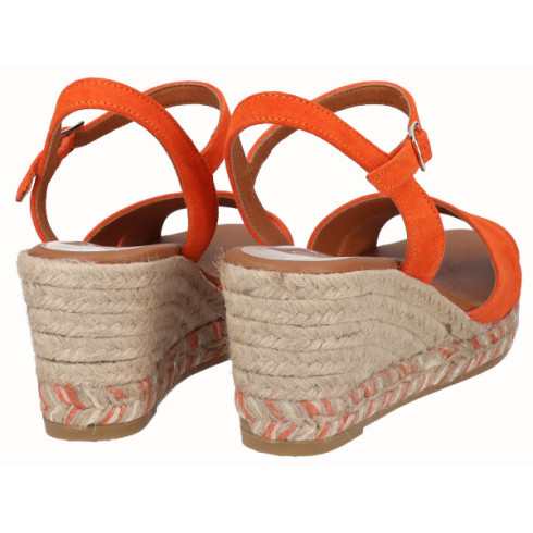 Viguera Sandalia Cuña Media Yute Naranja