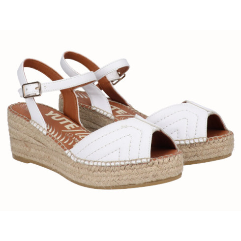 Viguera Sandalia Cuña YuteFlex Blanco