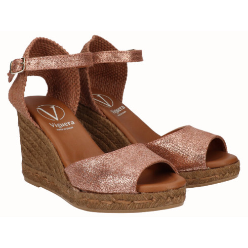 Viguera Sandalia Yute Cuña Alta Cuero