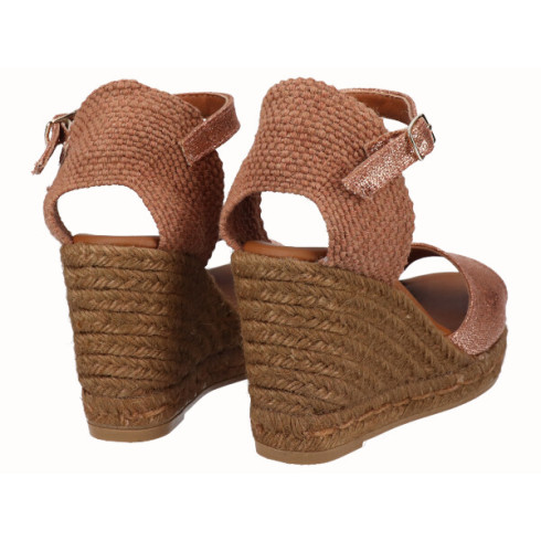 Viguera Sandalia Yute Cuña Alta Cuero