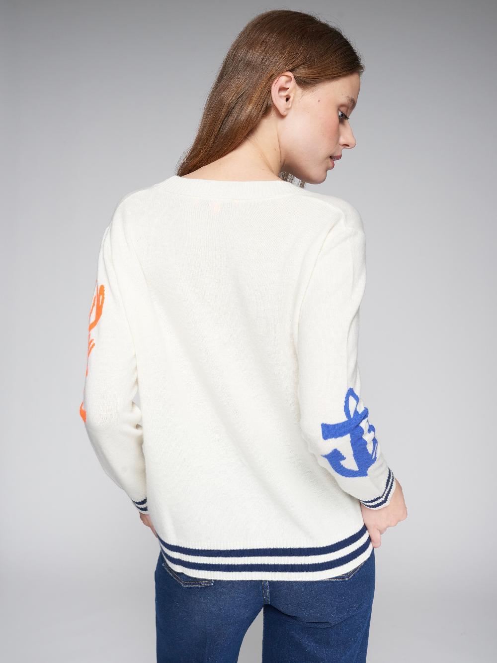Vilagallo CARDIGAN PUNTO INTARSIA PLAYA CRUDO PLAYA