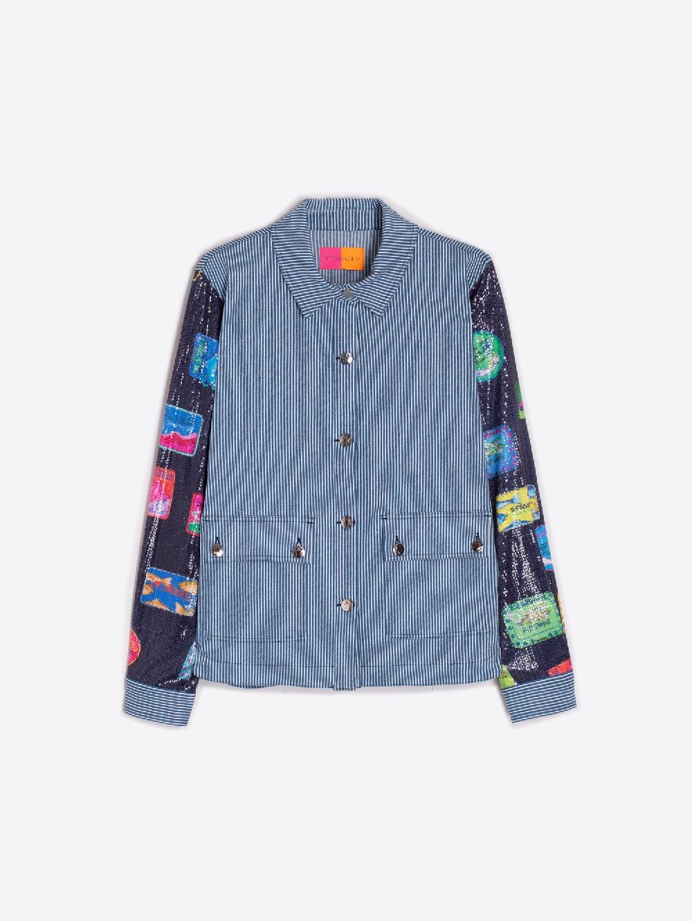 Vilagallo CHAQUETA OLIVIA LATA SARDINAS LENTEJUELAS