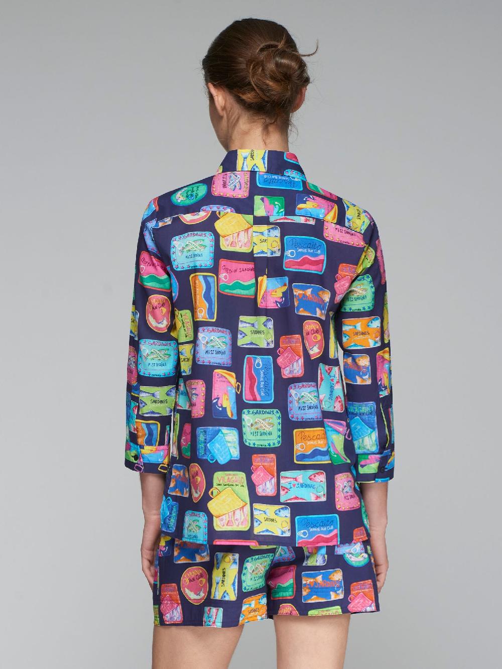 Vilagallo CAMISA ALDODÓN VOILE PRINT SARDINAS