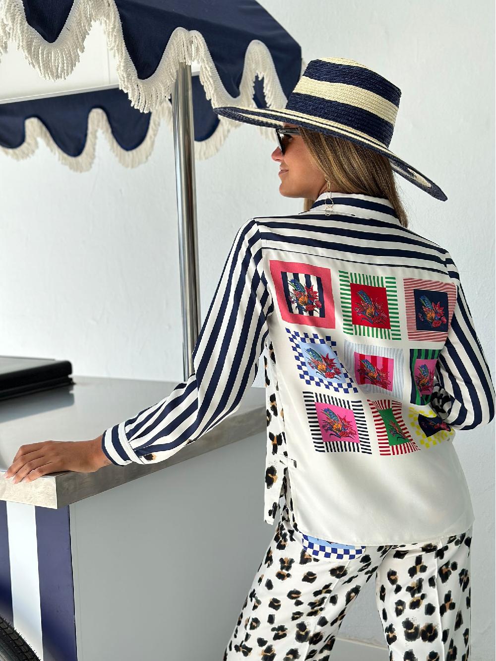 vilagallo CAMISA FLUIDA ANIMAL PRINT