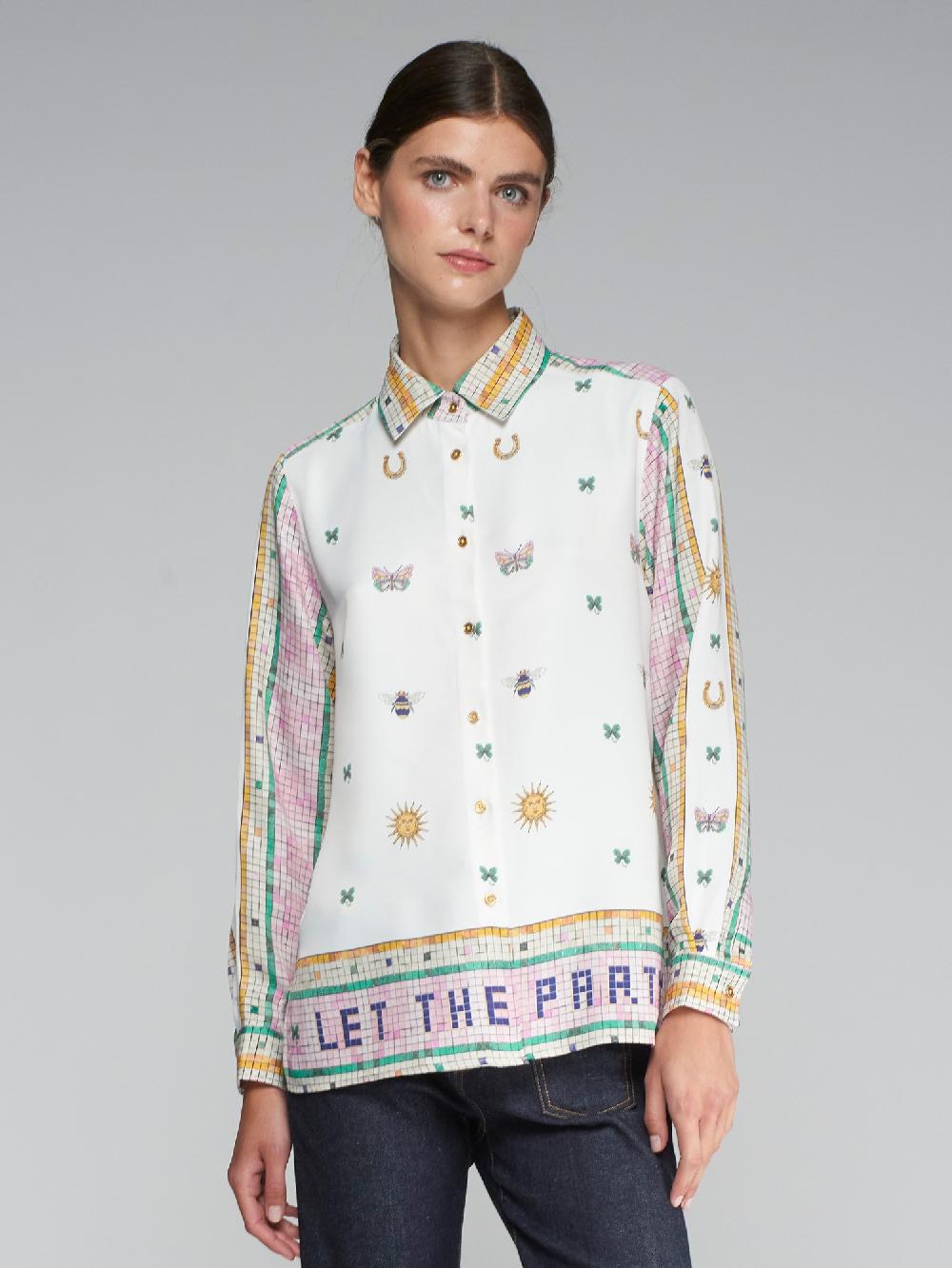 Vilagallo CAMISA FLUIDA ESTAMPADO MOSAICO