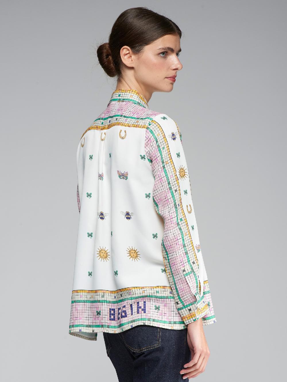 Vilagallo CAMISA FLUIDA ESTAMPADO MOSAICO