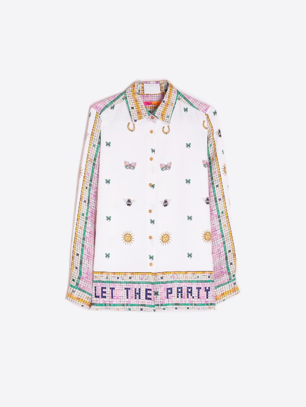 Vilagallo CAMISA FLUIDA ESTAMPADO MOSAICO