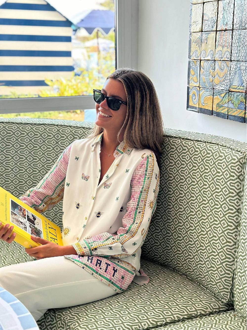 vilagallo CAMISA FLUIDA ESTAMPADO MOSAICO