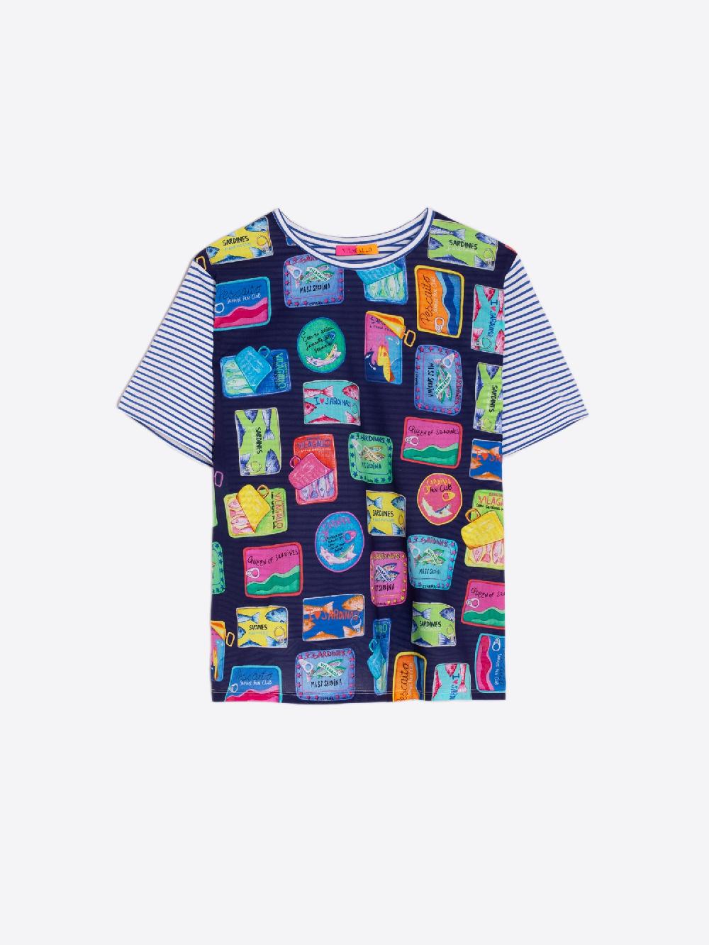 Vilagallo CAMISETA SARDINAS NAVY VOILE