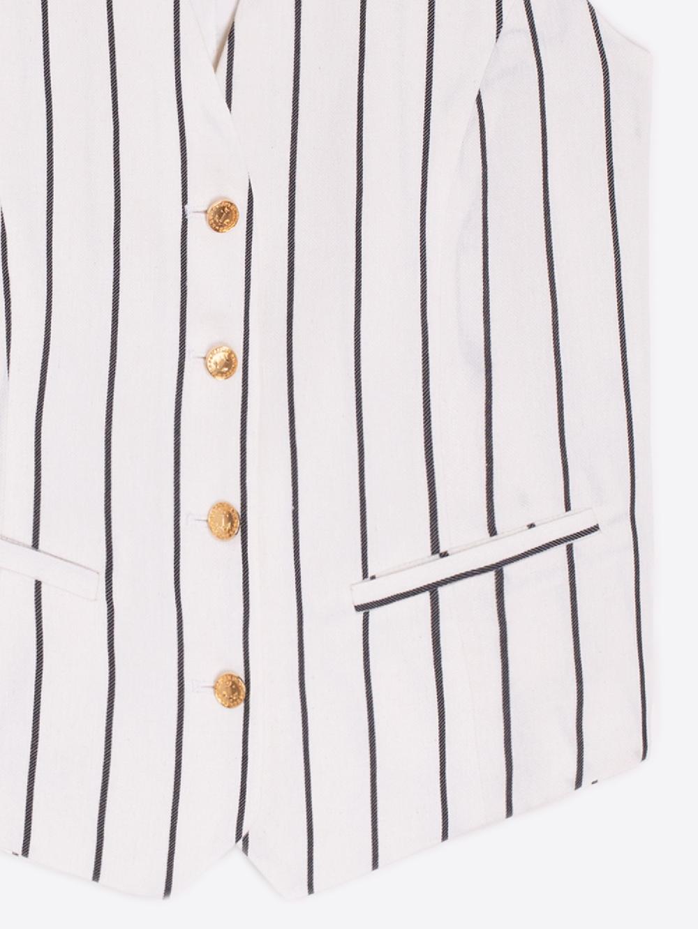 Vilagallo CHALECO DIPLOMATICO BLANCO Y NEGRO