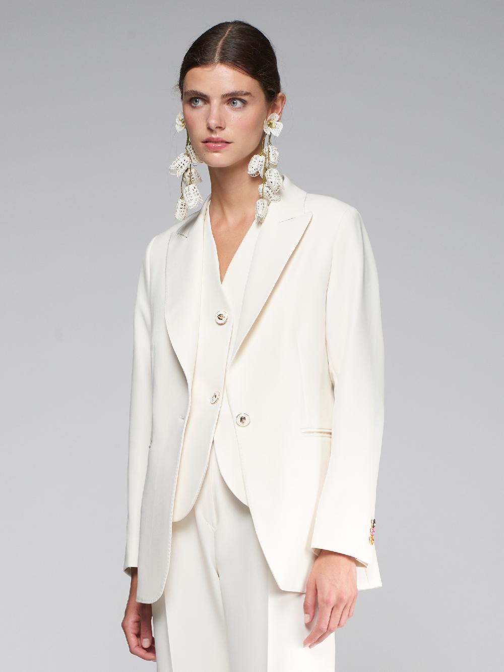 vilagallo CHAQUETA CREP BLANCO