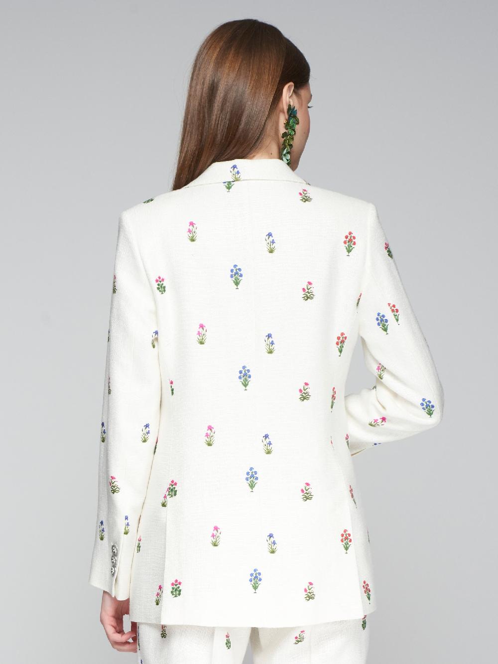 Vilagallo CHAQUETA LINO ESTAMPADO MINI FLOR