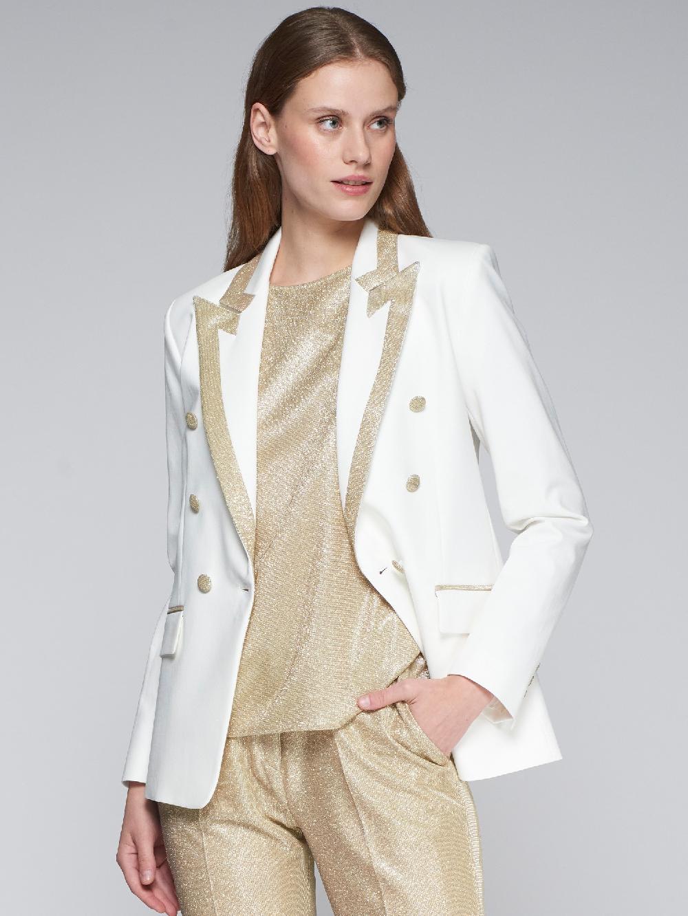 Vilagallo CHAQUETA PUNTO ROMA BLANCO ORO