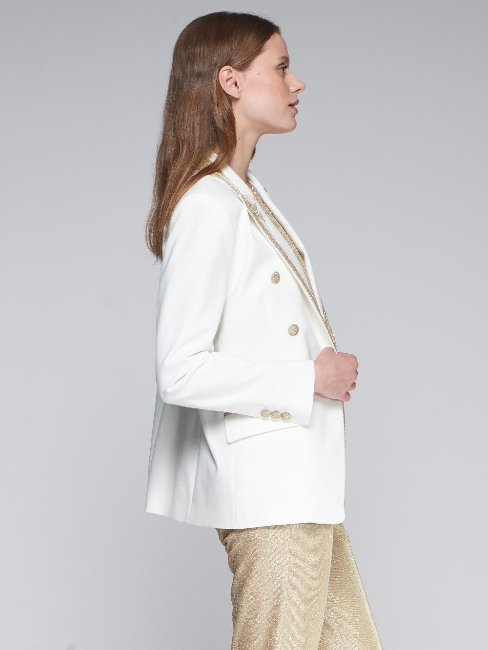 Vilagallo CHAQUETA PUNTO ROMA BLANCO ORO