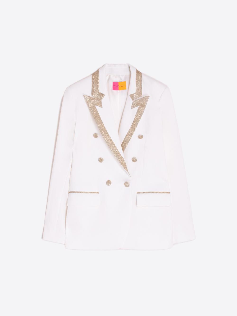 Vilagallo CHAQUETA PUNTO ROMA BLANCO ORO