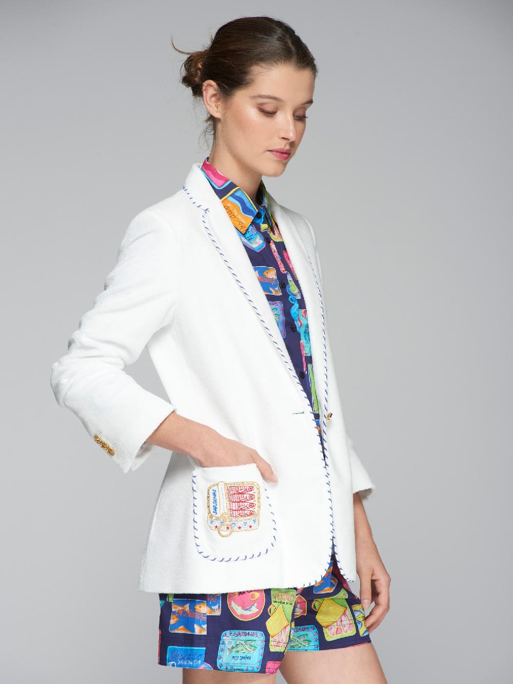 Vilagallo CHAQUETA RIVA EMB BLANCO FELPA