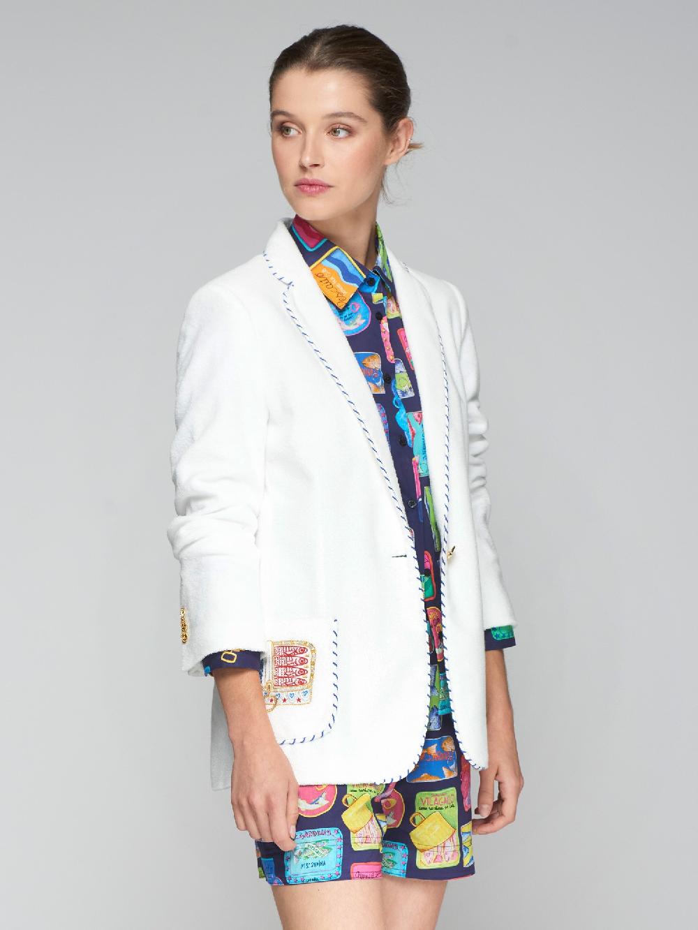 vilagallo CHAQUETA RIVA EMB BLANCO FELPA