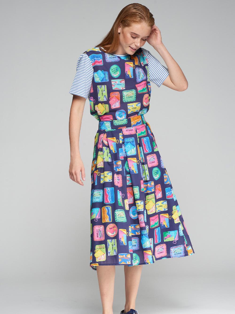 vilagallo FALDA SARDINAS NAVY VOILE