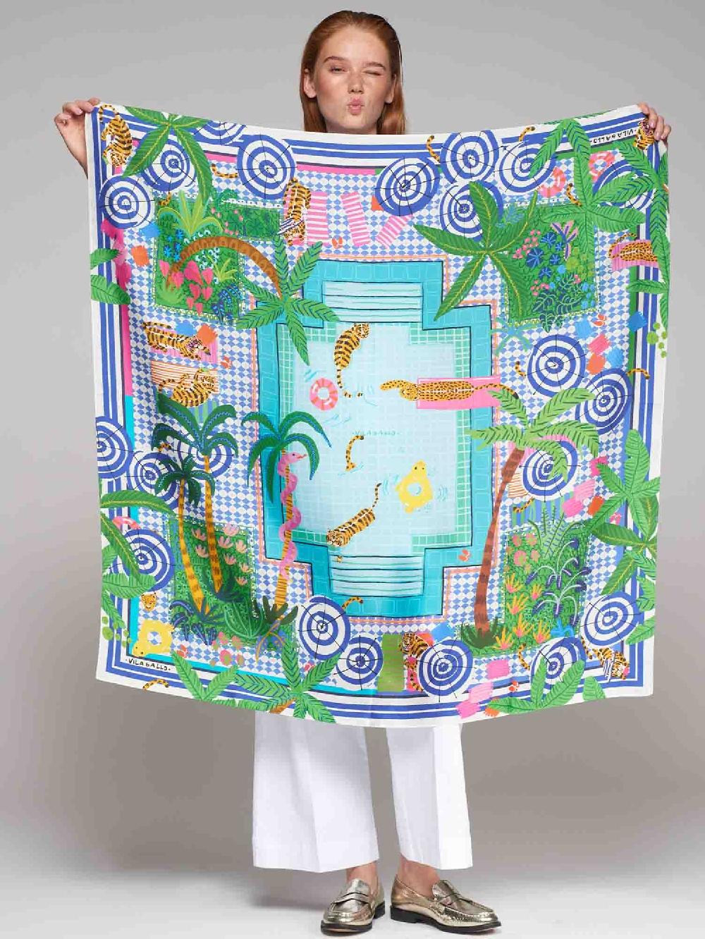vilagallo FOULARD PISCINA SEDA